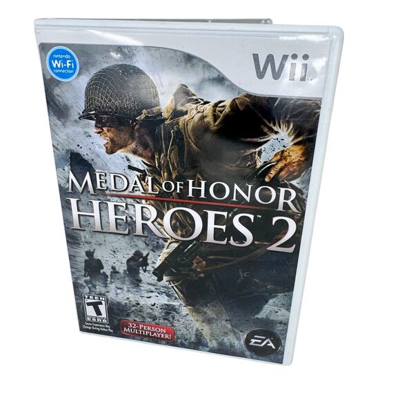 CIB Nintendo Wii Medal of Honor‎ Heroes 2 - Multiplayer Video Game - Picture 1 of 5